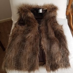 Brown Fuzzy Vest